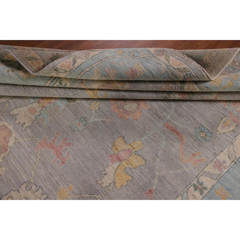 Oushak Turkish Area Rug Vegetable Dye Hand-Knotted Wool Carpet - 8'0" x 10'0"