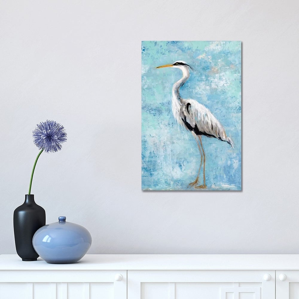 iCanvas "Hazy Morning Heron II" by Sally Swatland Canvas Print
