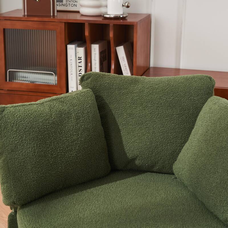 Multifunctional Teddy Fabric Chair for Living Room