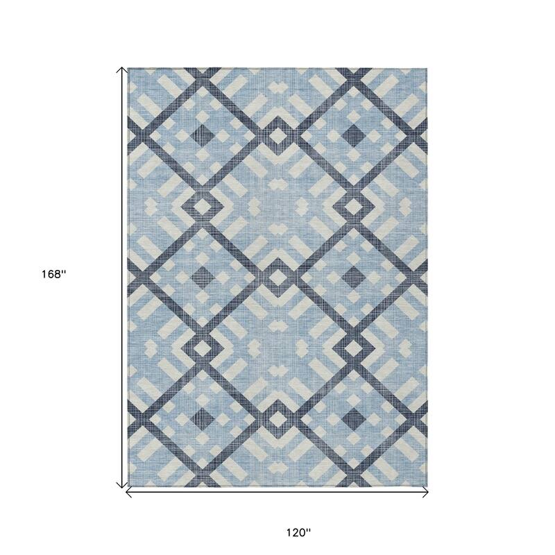 HomeRoots Geometric Transitional Rectangle Outdoor Rug