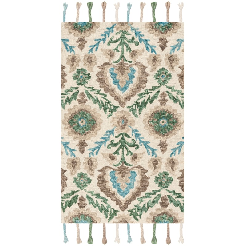 SAFAVIEH Handmade Suzani Buse Boho Tribal Wool Rug