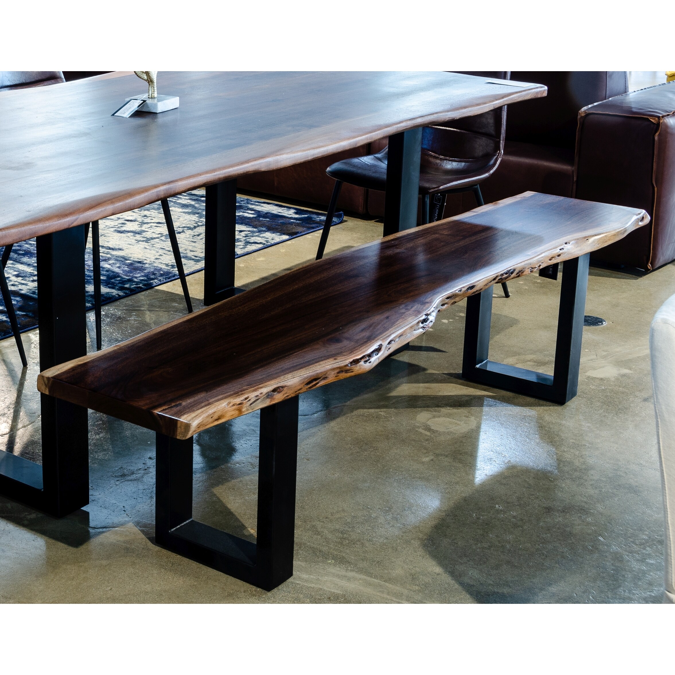 Shop Modrest Taylor Modern Live Edge Wood Dining Bench On Sale Overstock 25618141