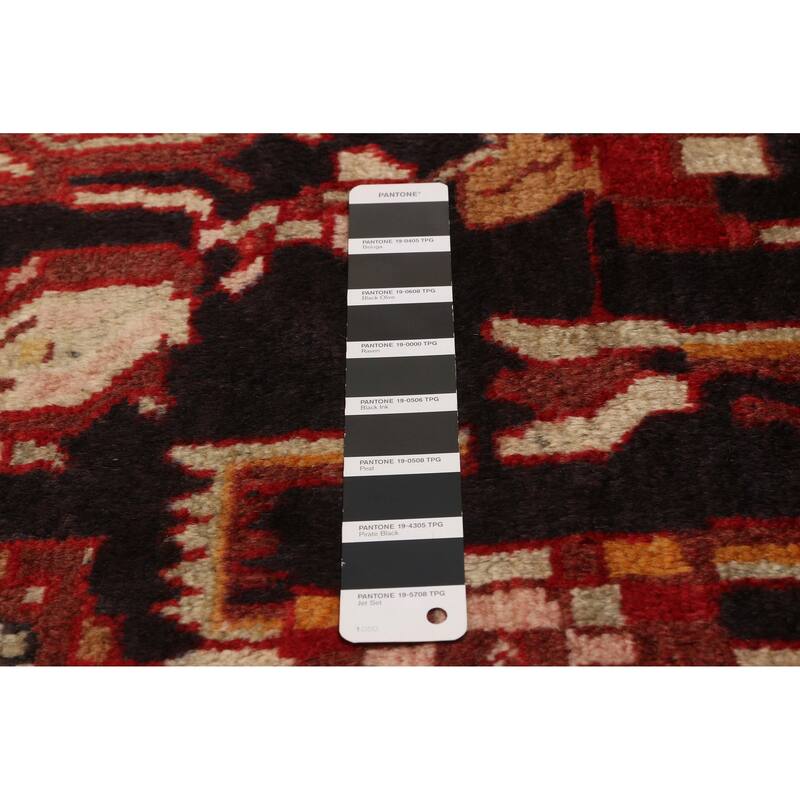 ECARPETGALLERY Hand-knotted Andelz Black, Red Wool Rug - 4'4 x 7'3