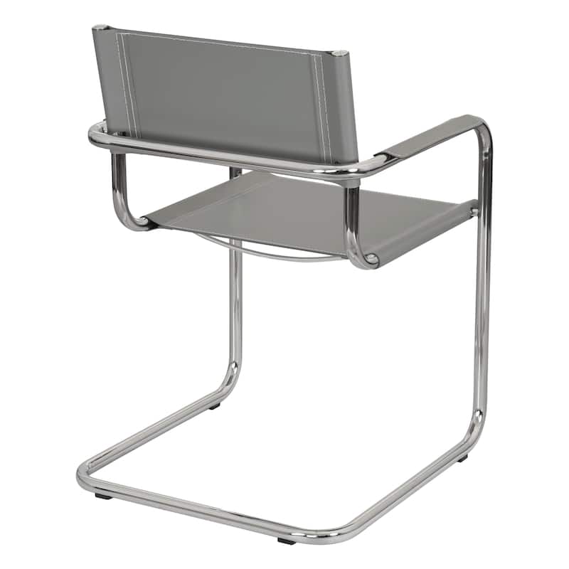 Breuer Chair Company Mart Stam Cantilever Armchair Arm Chair w/ Chrome Frame (Various Bonded Leather Colors)
