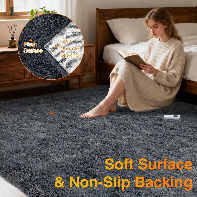 5x7 ft Wired Electric Heated Rug, Floor Mat for Living Room Bedroom