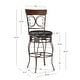 preview thumbnail 11 of 10, Onyx Big & Tall Metal Scroll Swivel Barstool