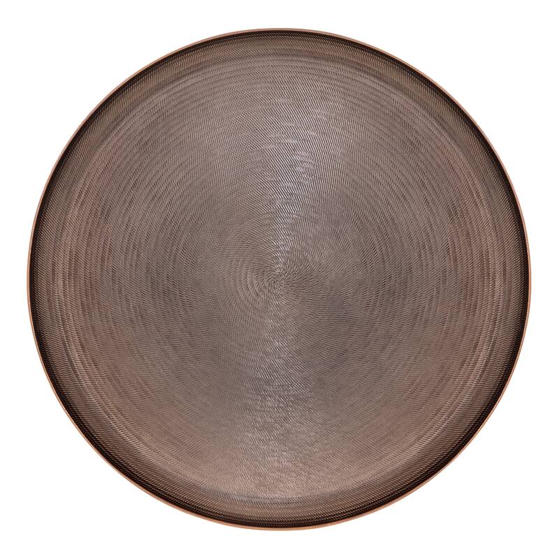 Kate and Laurel Stovring Round Metal Tray - 16" Diameter