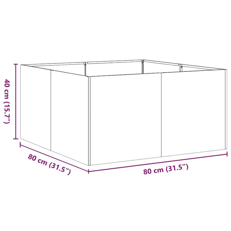 vidaXL Planter Raised Garden Bed Plant Flower Stand Rusty Weathering Steel