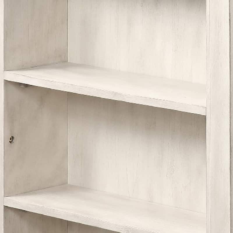 Han 60 Inch 5 Piece Counter Table Set with USB Ports, White and Brown