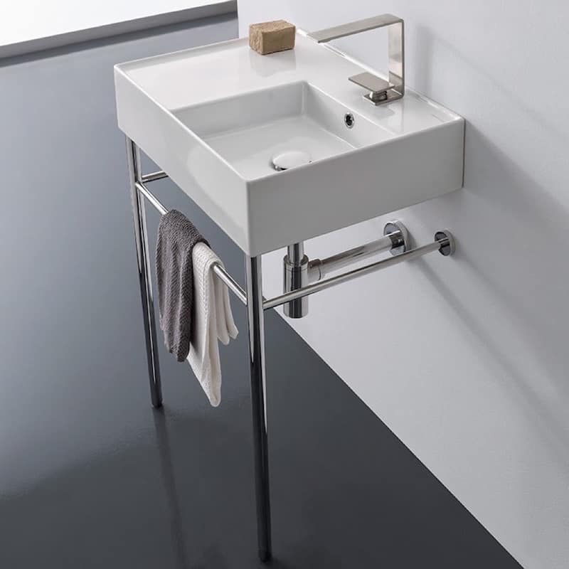Nameeks Scarabeo Teorema 2.0 24" Rectangular Ceramic Console Bathroom