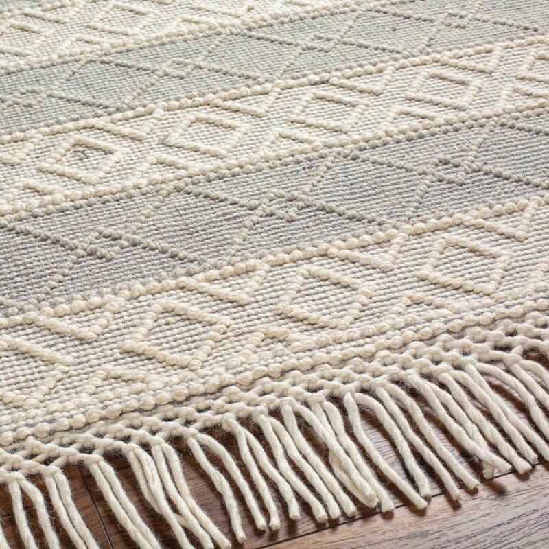Livabliss Kohath Bohemian Stripe Wool & Jute Area Rug