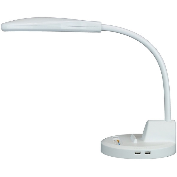 PowerLamp Advanced LED Task Lighting with Integrated USB Power Station White - Multi