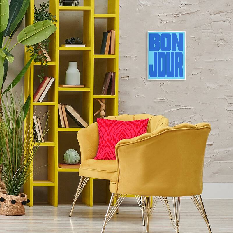 Stupell Bonjour Blue Tones Wall Plaque Art Design By House of Lulu