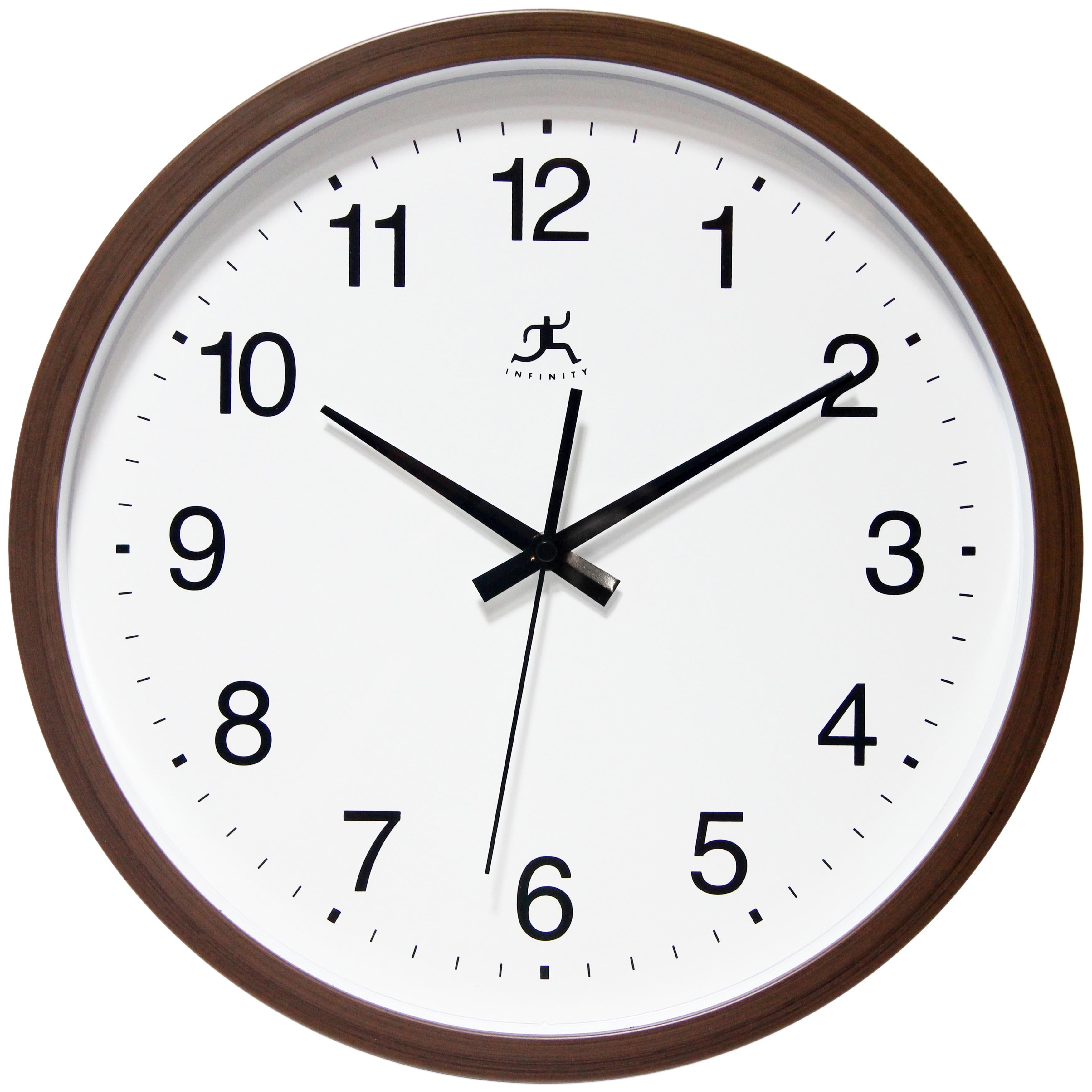 https://ak1.ostkcdn.com/images/products/is/images/direct/42f1fe4034afd709ac6dc2996bd8529de2bce99f/Walnut-Finish-Brown-Simple-14-inch-Wall-Clock-by-Infinity-Instruments.jpg