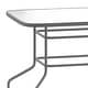 preview thumbnail 19 of 30, Rectangular Glass Metal Patio Table with Umbrella Hole