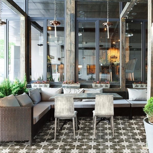 SomerTile 17.63 x 17.63-Inch Royals Estrella Night Ceramic Floor and Wall Tile. Opens flyout.