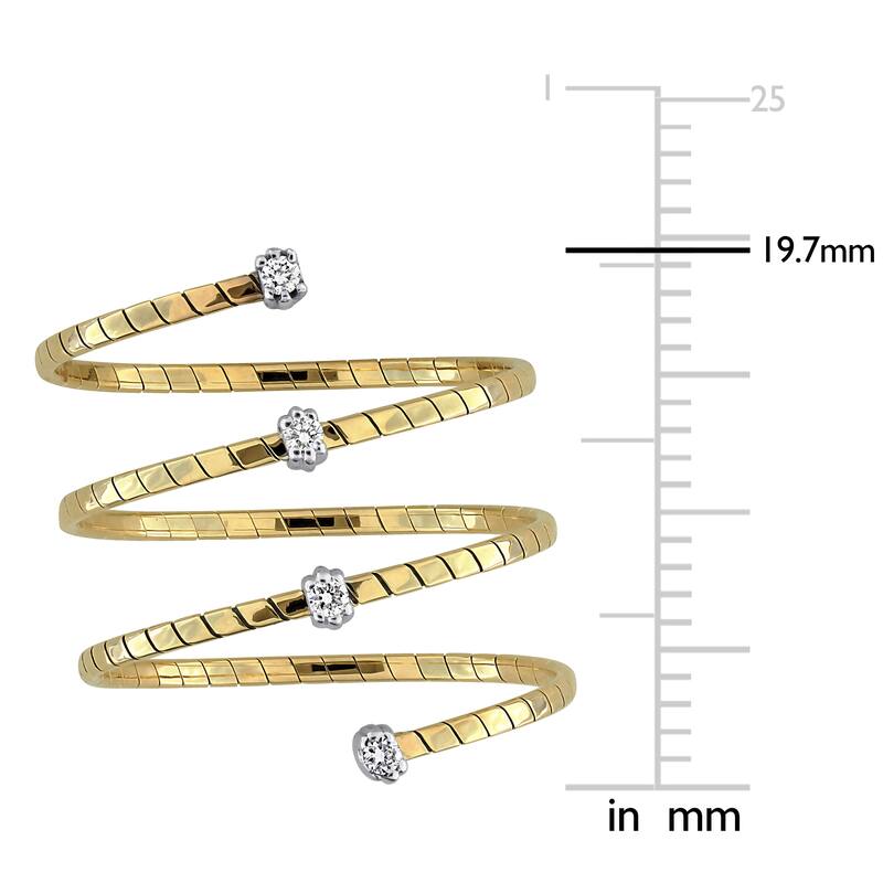 Miadora Diamond Accent Wrap Ring in 14k Yellow Gold