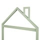preview thumbnail 8 of 8, Green Full Size Wood Platform Bed with House-shaped Headboard for Kids, Boys and Girls