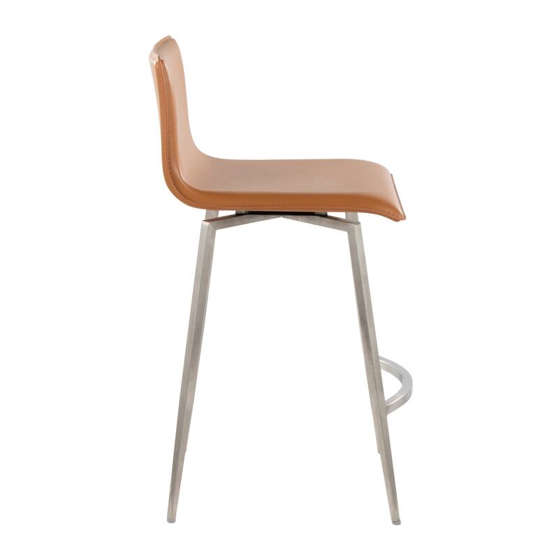 Porch & Den Mara Upholstered 26" Fixed-Height Counter Stool with Swivel (Set of 2)
