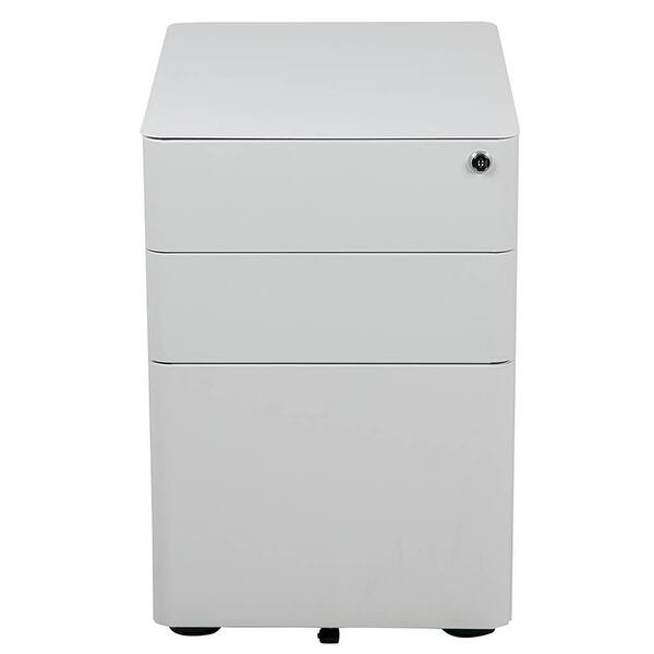 Shop Flash Furniture 3 Drawer Mobile Locking Filing Cabinet With