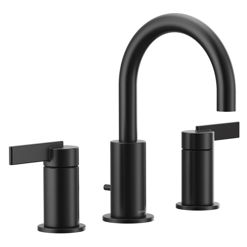 Moen TV6222 Cia 1.2 GPM Widespread Bathroom Faucet with Pop-Up Drain - Matte Black
