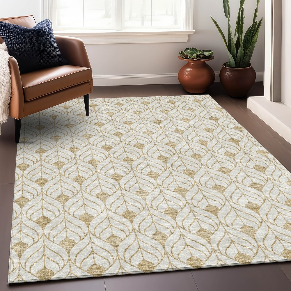 Premium Washable Super Soft Modern Teardrop Mayfield Rug