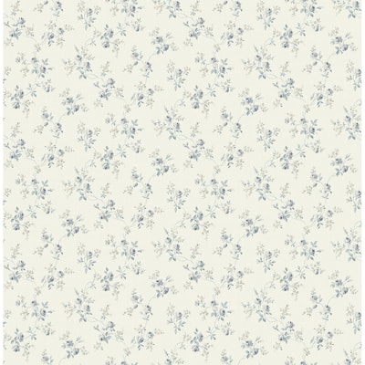 Seabrook Designs Johnnie Petite Roses Unpasted Wallpaper