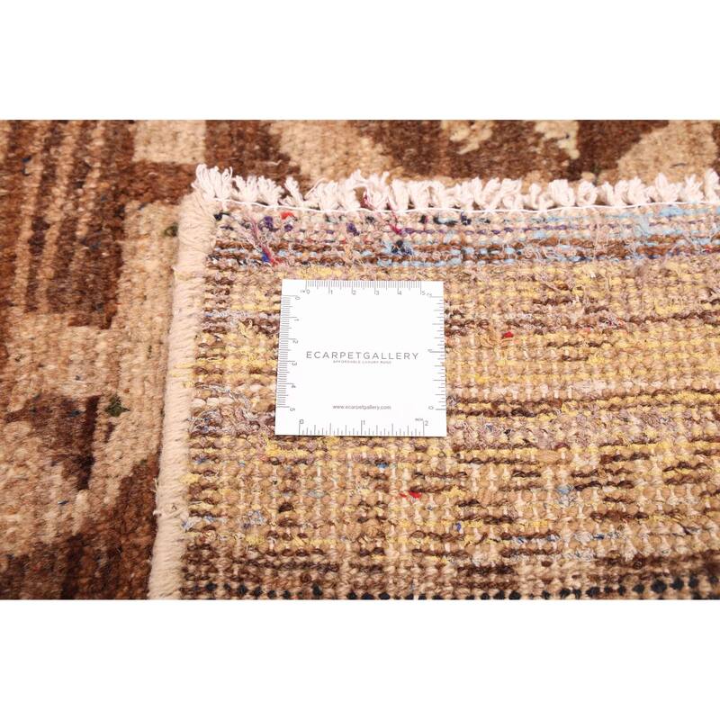 ECARPETGALLERY Hand-knotted Melis Vintage Tan Wool Rug - 4'5 x 12'3