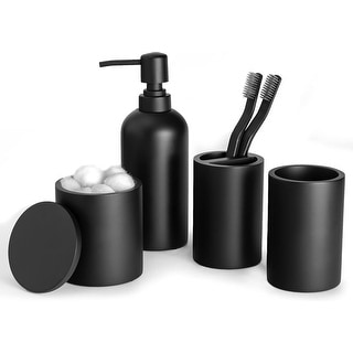 Black Bathroom Accessory Set - On Sale - Bed Bath & Beyond - 39690238