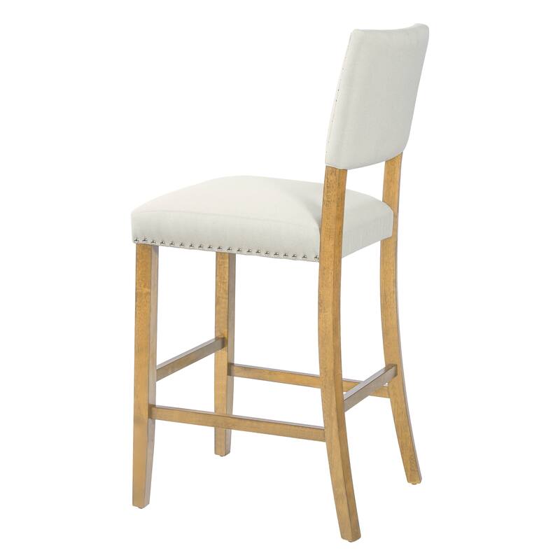 Mayfield Contemporary Linen Barstool (Set of 2) by Christopher Knight Home - 22.25" D x 18.50" W x 44.50" H