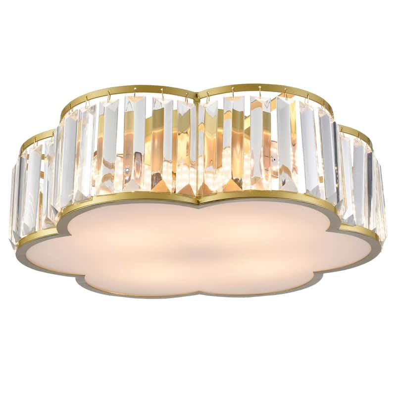 Tripoli Gold Flush Mount Ceiling Light Crystal Ceiling Light Fixture