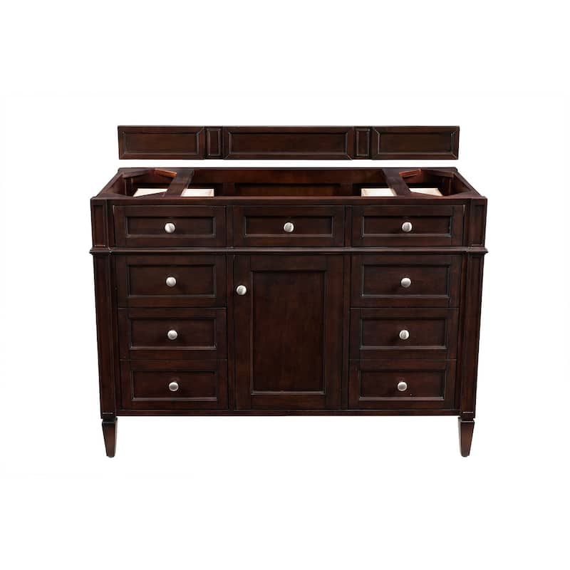 James Martin Vanities Brittany 48" Single Vanity, Burnished Mahogany - Burnished Mahogany Cabinet Base Only - No Top