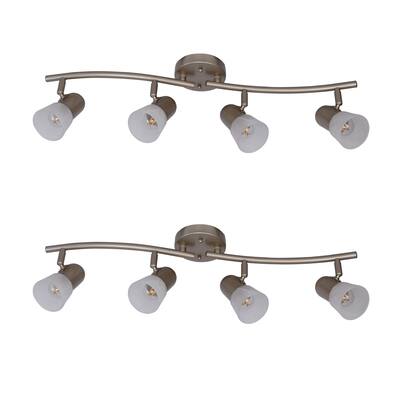 28" Modern Silver 4-Light Track Light (Set of Two) - exact color - exact size