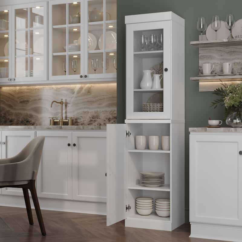100% Solid Wood 16.5" Kitchen Pantry Cabinet with Doors by Palace Imports