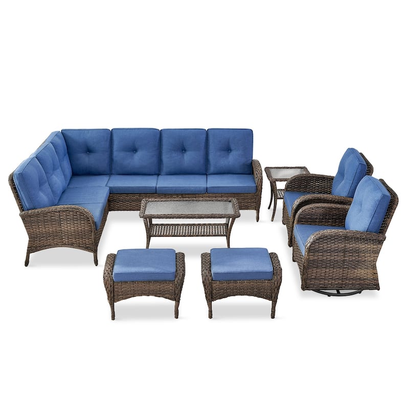 Outdoor Sectional Sofa with Cushion Funiture Set