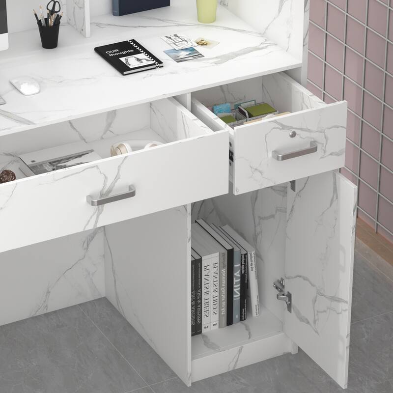 Reception Desk Front Counter Table with Drawer Shelf by Timechee