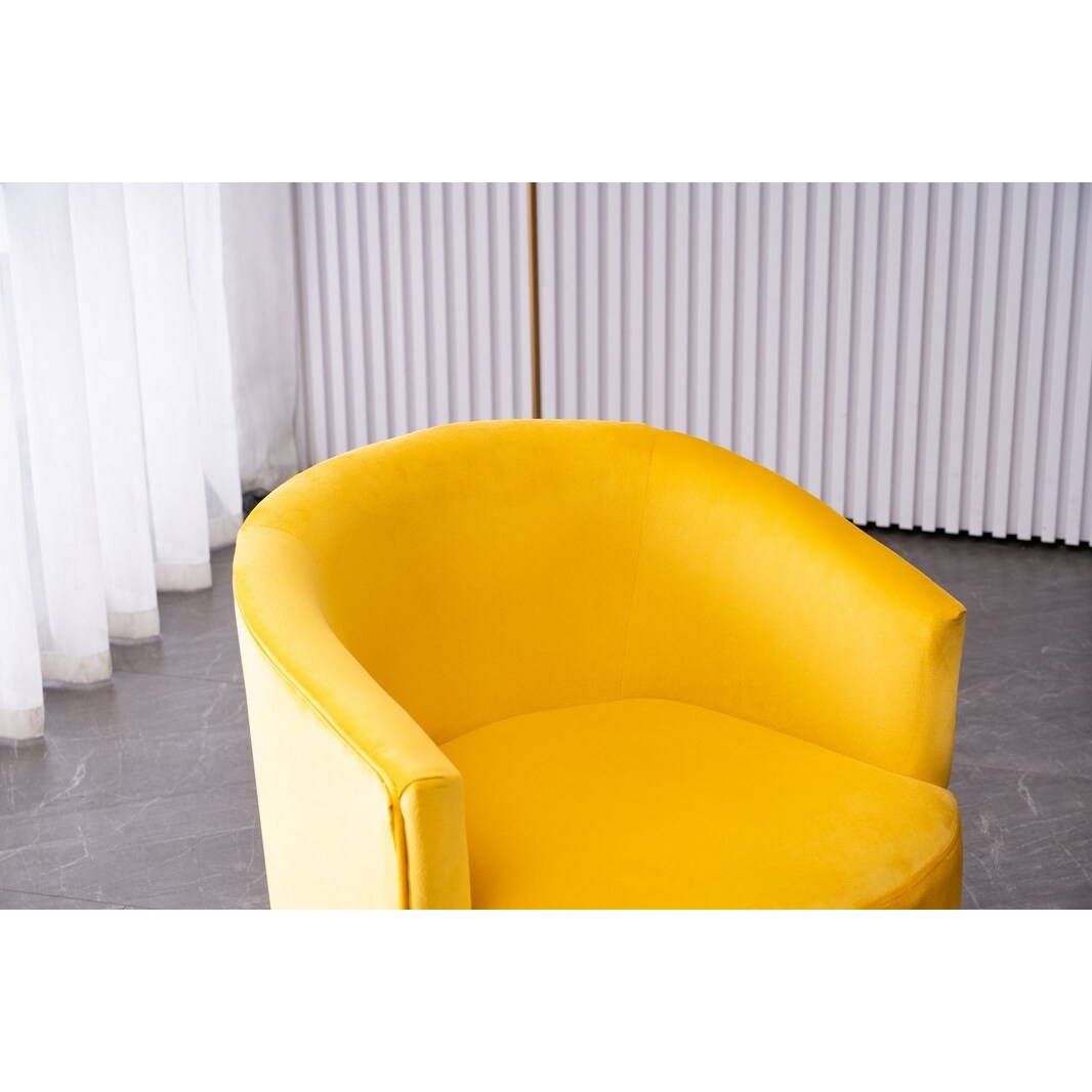 Yellow velvet tub on sale chair