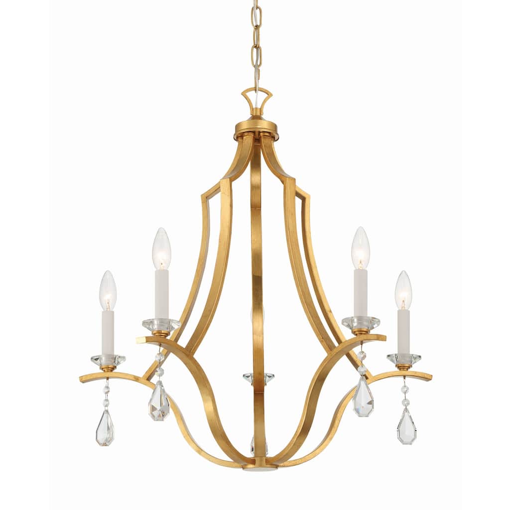 Crystorama Lighting Group PER-10405 Perry 5 Light 26" Wide Crystal