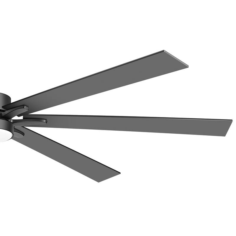 Large 72" Reversible 7-Blade Integrated Ceiling Fan with LED Light and Remote