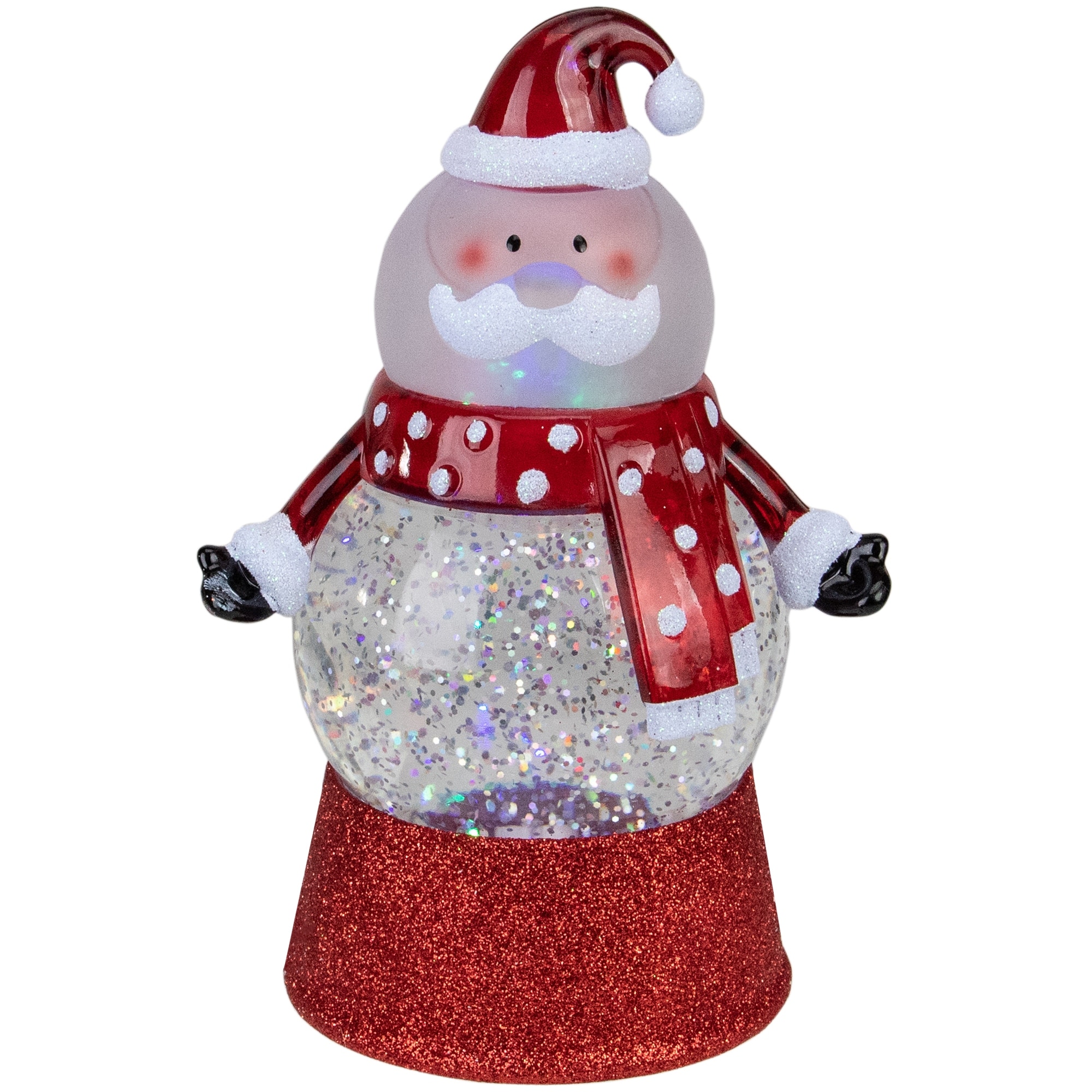 7.25 Santa Claus LED Glitter Water Globe Christmas Table Decor
