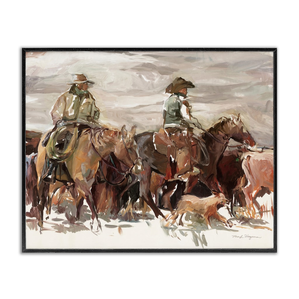 Stupell Round Up Cowboys Framed Giclee Art Design By Marilyn Hageman