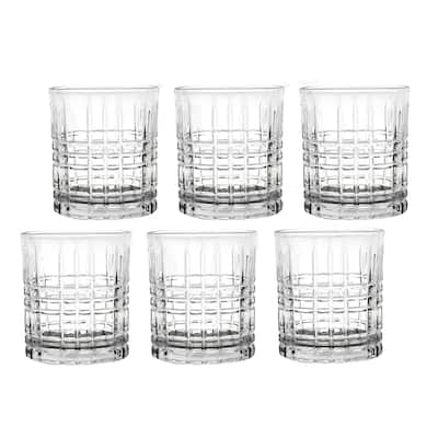 Lorren Home Trends 11 OZ Double Old Fashion Glass, Set of 6