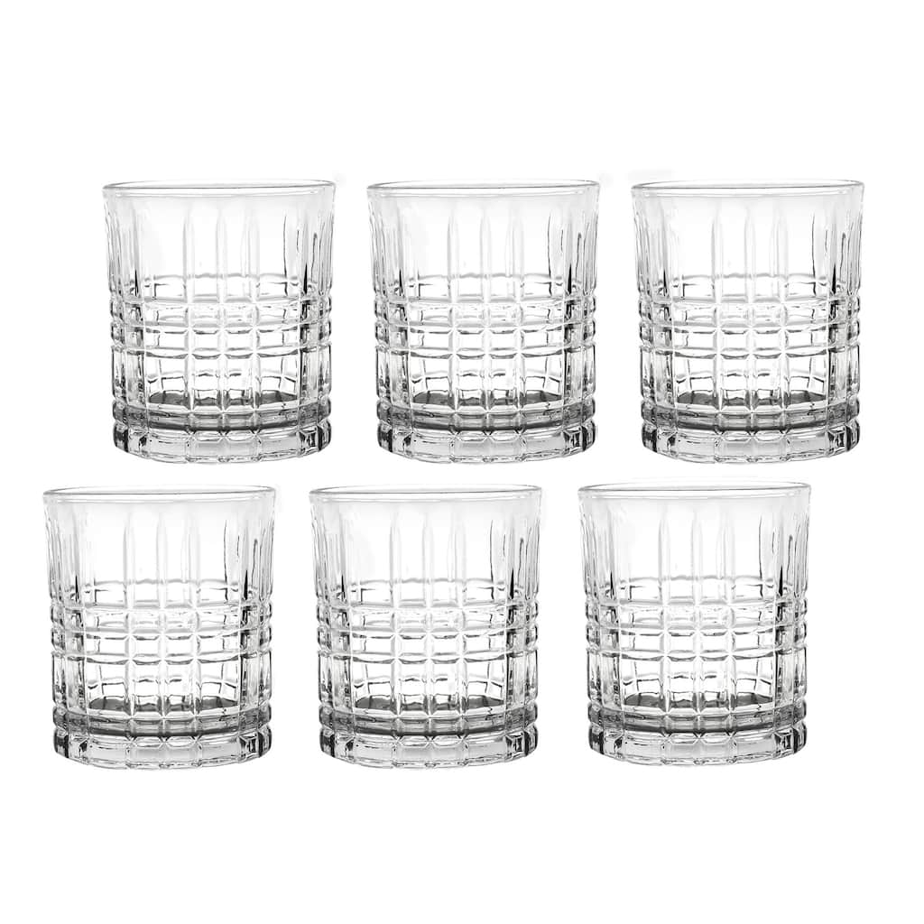 Lorren Home Trends 11 OZ Double Old Fashion Glass, Set of 6