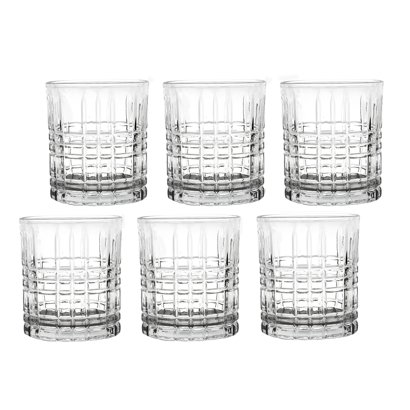 Lorren Home Trends 11 OZ Double Old Fashion Glass, Set of 6
