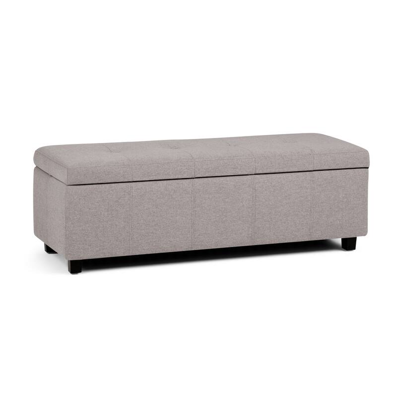 WYNDENHALL Cambridge 48 inch Wide Contemporary Rectangle Storage Ottoman