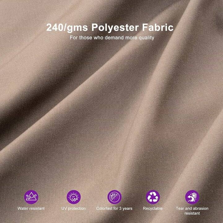 PURPLE LEAF Double Top Stylish UV50+ Fade Resistant Patio Cantilever Umbrella with Base
