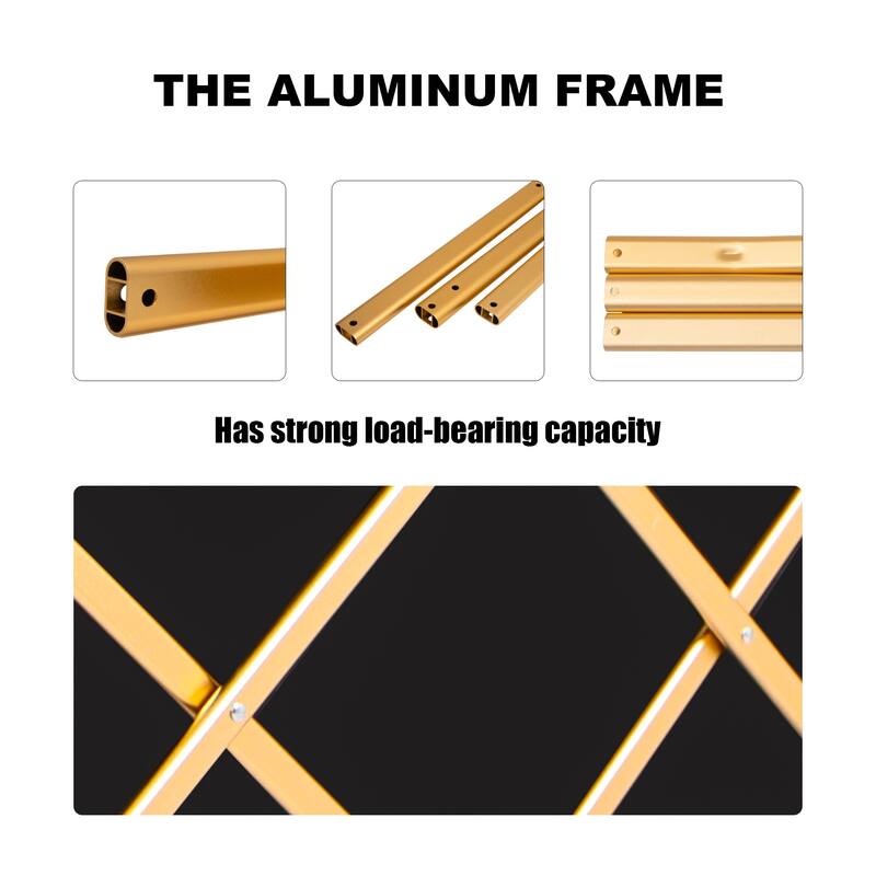 Aluminum Alloy Folding Wagon - Heavy Duty Beach Cart with Big Wheels, Adjustable Handle & Drink Holders