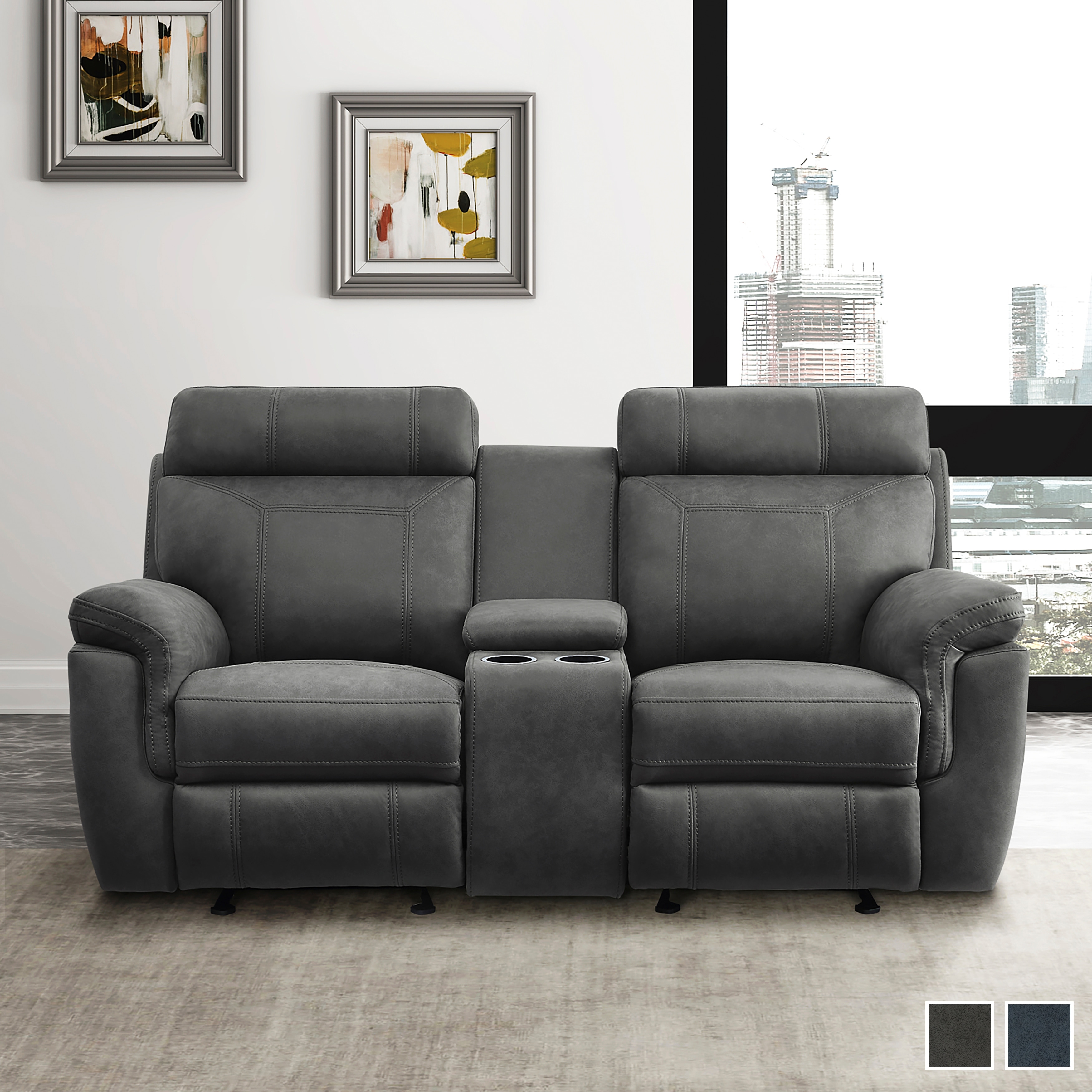 Fremont & Park Metz Double Glider Reclining Loveseat