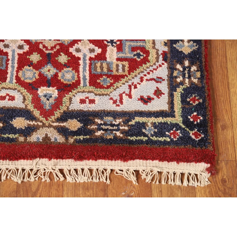 Hand Knotted Oriental 100% Wool Carpet Traditional Medallion Red Kazak Area Rug - 3' 0'' X 2' 0''