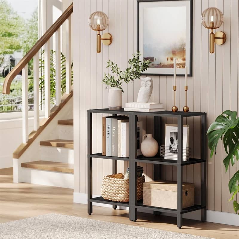 6 Tier Tall Book Shelf - 10.7"D x 15"W x 65.3"H